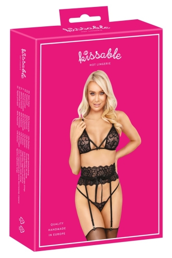 Strapsset schwarz S/M