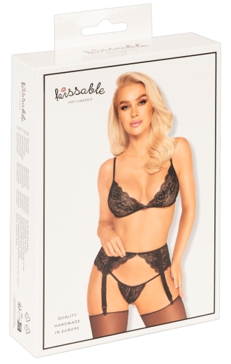 Strapsset schwarz L/XL
