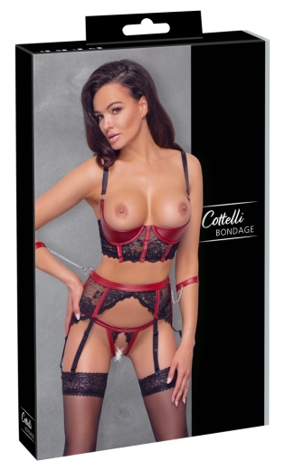 Hebe Set schwarz/rot L