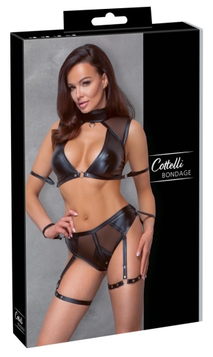 Top und Slip schwarz L
