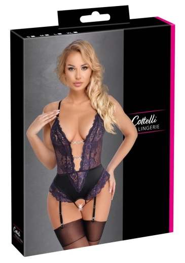 Body schwarz/lila L