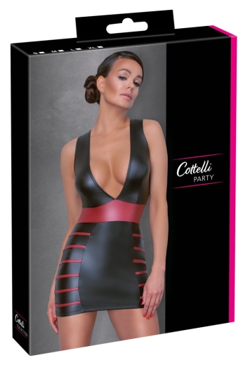 Kleid schwarz/rot XL
