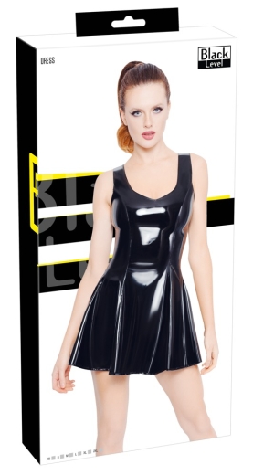 Lack Kleid schwarz XS