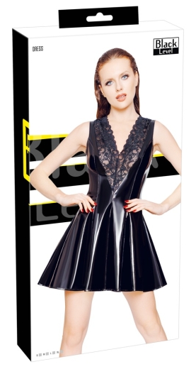 Lack Kleid mit Spitze S