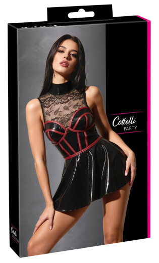 Kleid schwarz/rot XL