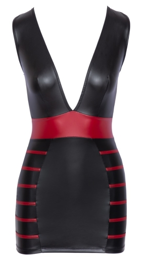 Kleid schwarz/rot L