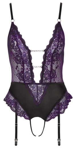 Body schwarz/lila XL