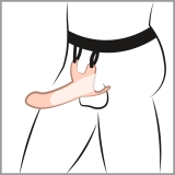 Silicone Strap-on +5 cm medium