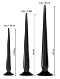 Super Long Anal Plug Set black