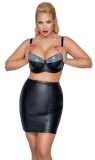Leder Minirock XS