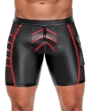Herren Shorts Schwarz/Rot S