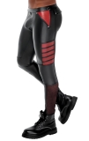 Herren Hose Schwarz/Rot M