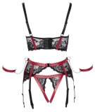 Hebe Set schwarz/rot S