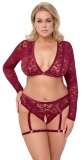 Top und Slip rot 3XL