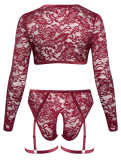 Top und Slip rot 3XL