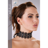 Stickereihalsband mit Strass