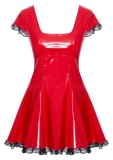 Lack Kleid rot L