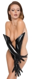 Lack Handschuhe schwarz L