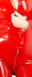 Latex Catsuit rot S