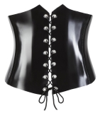 Latex Mieder schwarz 2XL