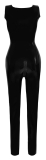 Latex Catsuit schwarz 2XL