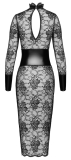 Noir Kleid Spitze XL