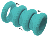 3in1 Cock and Ball Ring Set