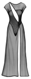 Kleid lang Netz XL