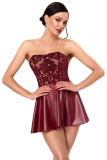 Korsagenkleid rot L