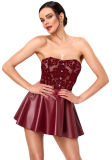 Korsagenkleid rot L