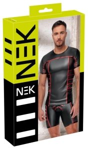 Herren Shirt Schwarz/Rot S