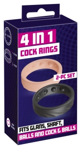 4 in 1 Cock Rings 2-PC Set
