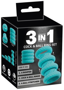 3in1 Cock and Ball Ring Set